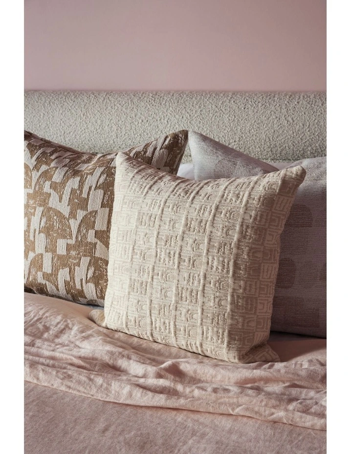 Amalfi Enver Geo Cushion Ivory & Beige 50x50x10cm image 4
