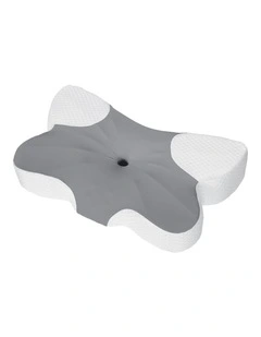 DreamZ Memory Foam Pillow Butterfly Contour Neck Support Side Sleepers Grey