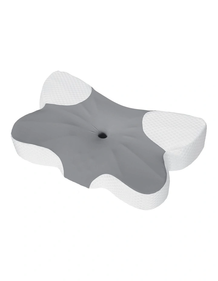 DreamZ Memory Foam Pillow Butterfly Contour Neck Support Side Sleepers Grey image 1