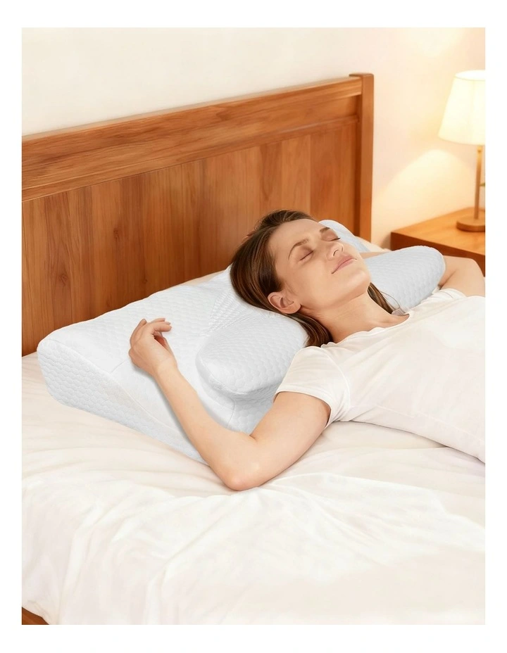 DreamZ Cervical Pillow Memory Foam Ergonomic Cooling Neck Pain Relief White image 7