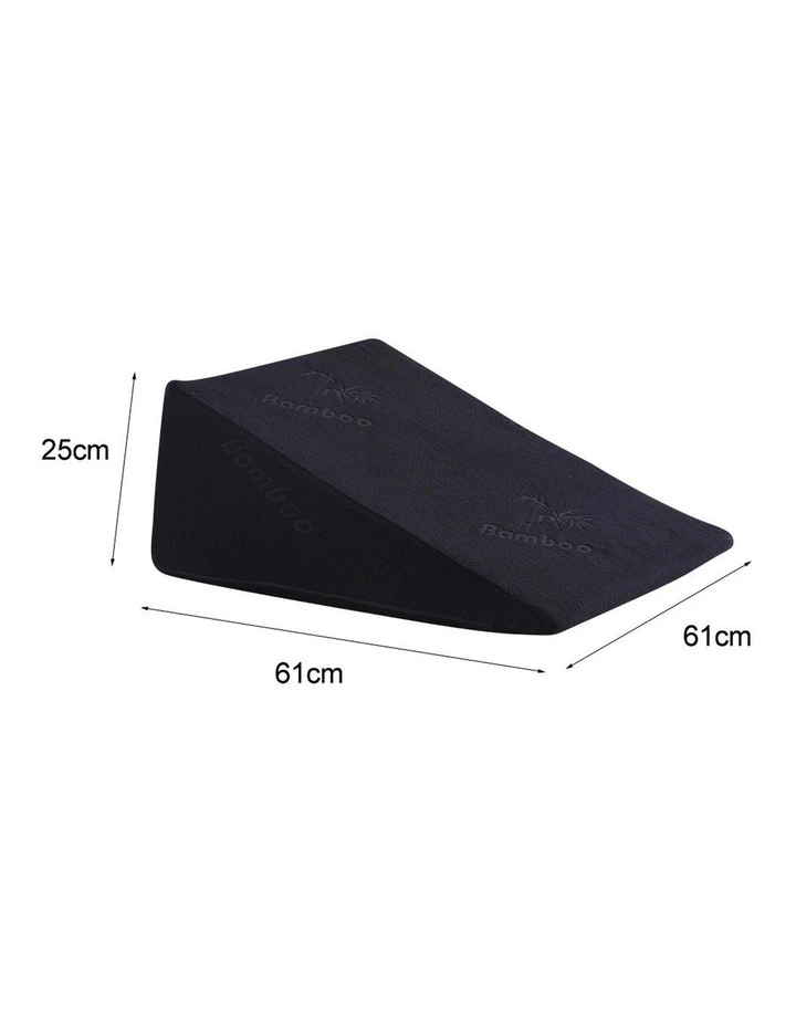 2x Cool Gel Memory Foam Bed Wedge Pillow Cushion Neck Back Support Sleep Cover image 3