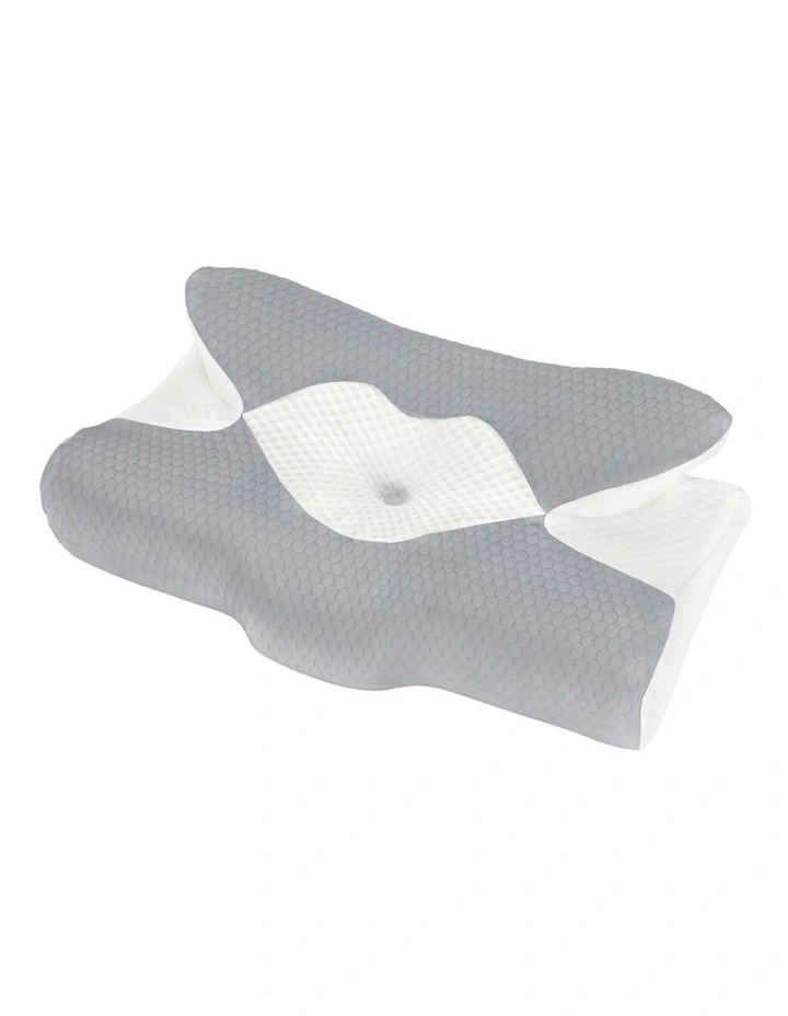 DreamZ Cervical Pillow Memory Foam Ergonomic Cooling Neck Pain Relief Grey image 1