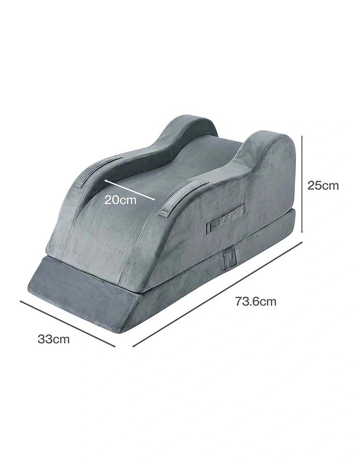 DreamZ Leg Elevation Pillow After Surgery Gel Memory Foam Single Leg Grey image 2