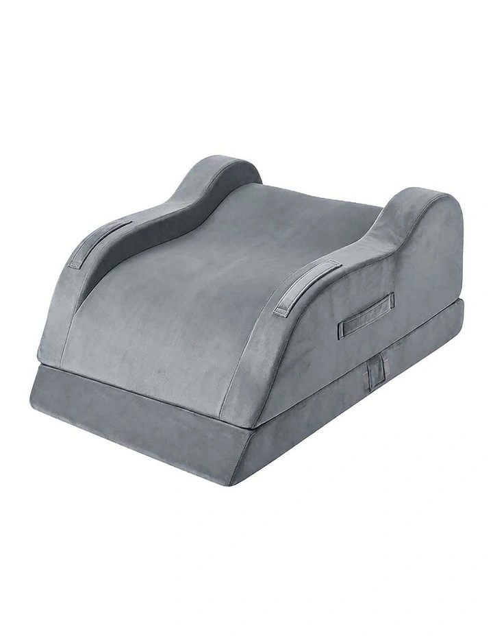 DreamZ Leg Elevation Pillow After Surgery Gel Memory Foam Double Leg Grey image 1