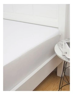Towelling Waterproof Mattress Protector In White