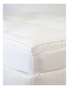 1500Gsm Ball Fibre Mattress Topper In White