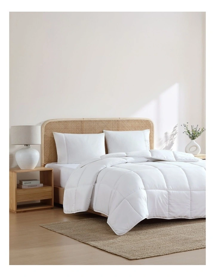 Microfibre Quilt In White image 1