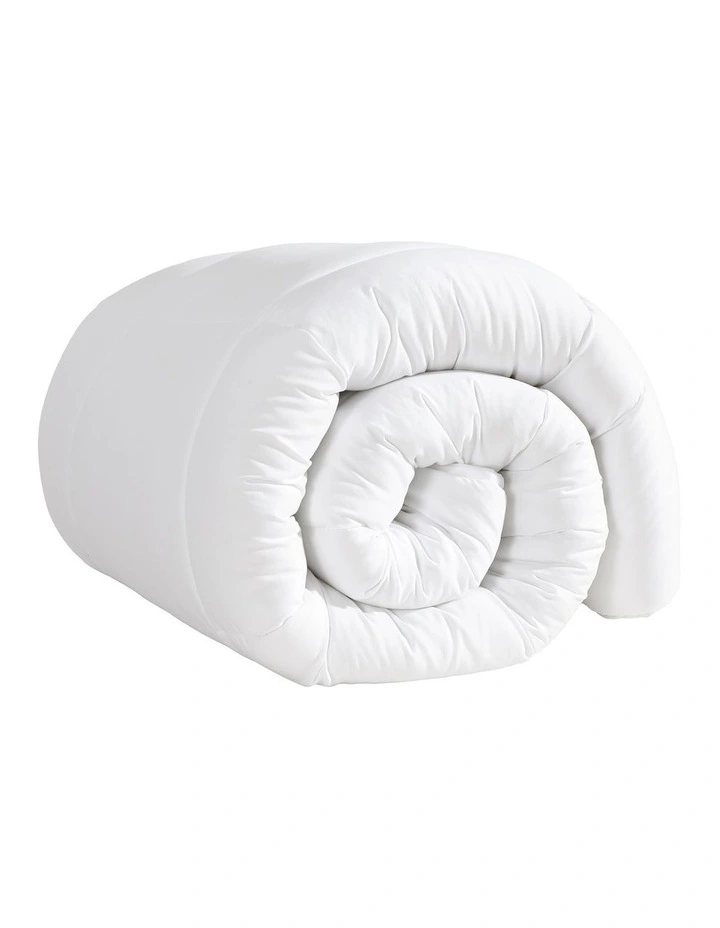 Microfibre Quilt In White image 3