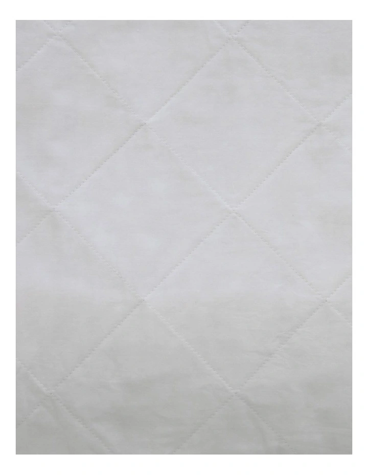Cotton Mattress Protector In White image 2