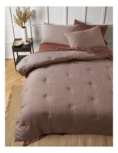 Accessorize Hokey Pokey Waffle Tobaccco Comforter Set