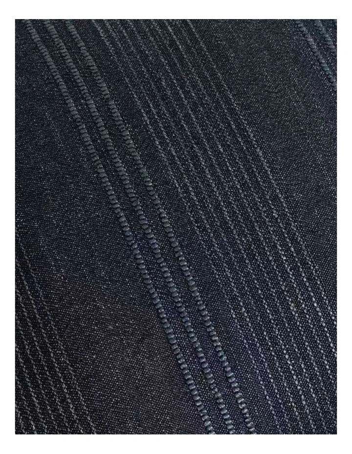 GIOIA CASA Linen Blend Striped Cushion Covers in Blue 2 Pack (30x50cm) image 3