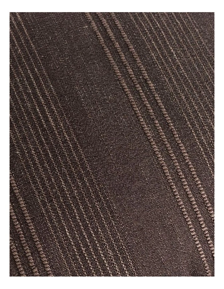 GIOIA CASA Linen Blend Striped Cushion Covers in Dark Brown 2 Pack (45x45cm) image 3