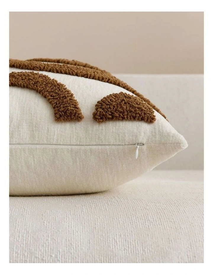 GIOIA CASA Tufted Wave Cushion Covers in Brown 2 Pack (45x45cm) image 2