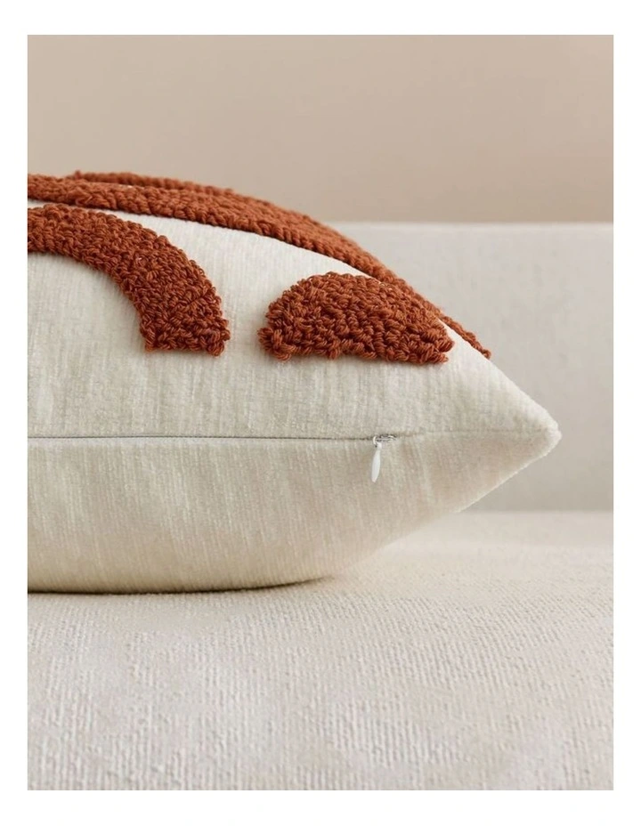 GIOIA CASA Tufted Wave Cushion Covers in Rust 2 Pack (45x45cm) image 2