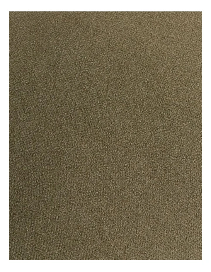 GIOIA CASA Linen-Cotton Cushion Covers with Tassels in Olive 2 Pack (45x45cm) image 2