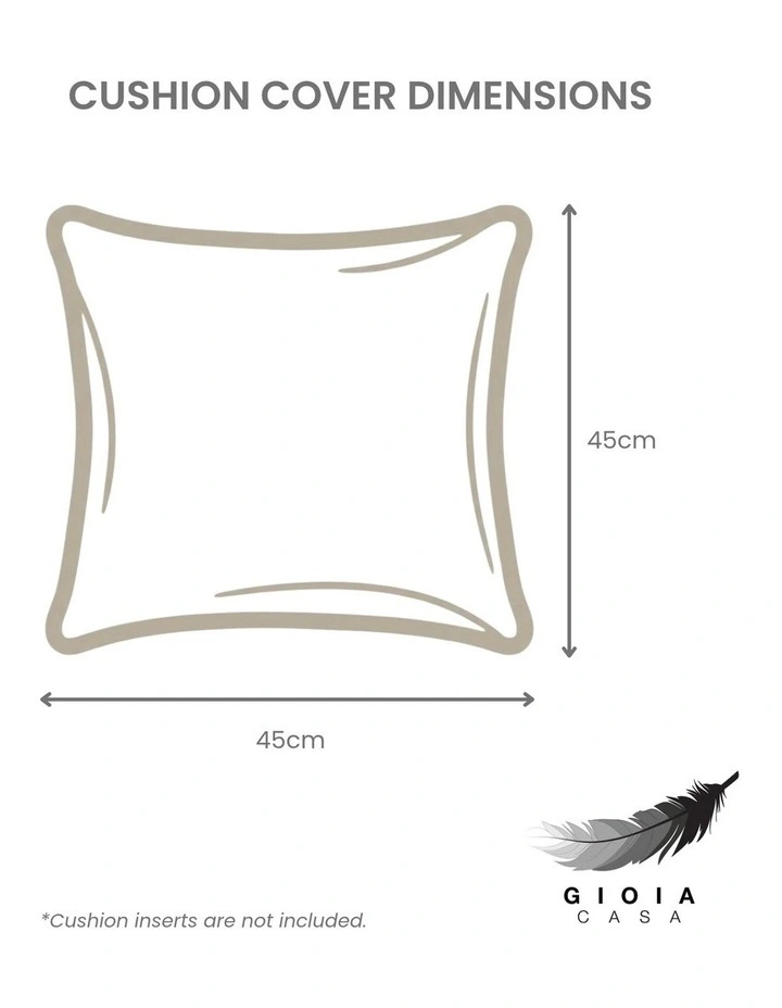 GIOIA CASA Linen-Cotton Cushion Covers with Tassels in Dark Brown 2 Pack (45x45cm) image 5