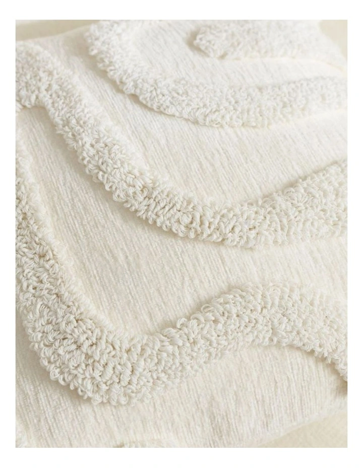 GIOIA CASA Tufted Wave Cushion Covers in Snow 2 Pack (45x45cm) image 3