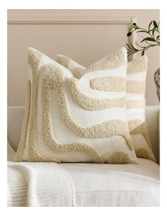 GIOIA CASA Tufted Wave Cushion Covers in Beige 2 Pack (45x45cm)