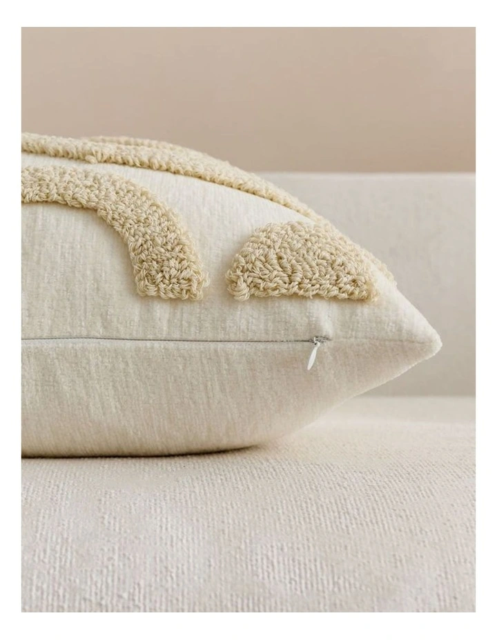 GIOIA CASA Tufted Wave Cushion Covers in Beige 2 Pack (45x45cm) image 3