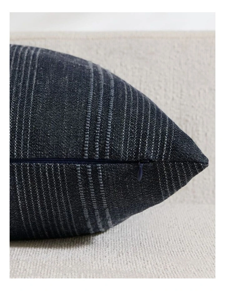 GIOIA CASA Linen Blend Striped Cushion Covers in Blue 2 Pack (45x45cm) image 2