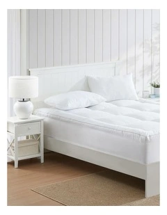 2000GSM Standard Microfibre Mattress Topper In White