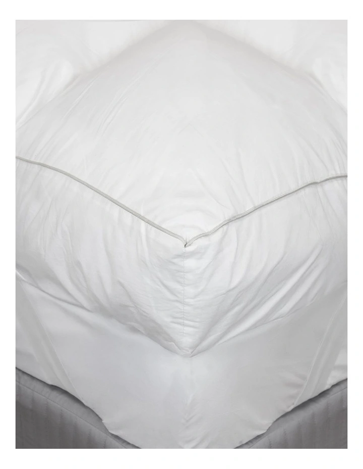 5000GSM Ball Fibre Mattress Topper In White image 2