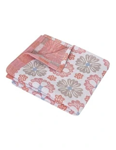 Zoe Throw 130x160cm Bubblegum & White Multi