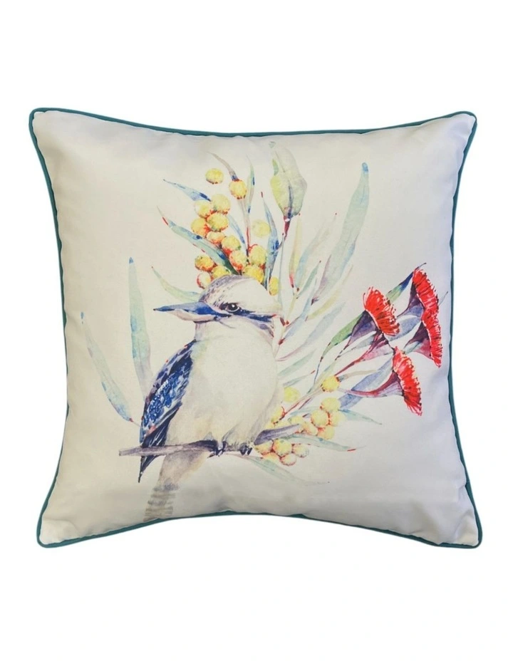 Kookaburra Outdoor Cushion 50x50x12cm Green & Ivory Multi image 1
