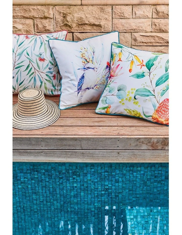 Kookaburra Outdoor Cushion 50x50x12cm Green & Ivory Multi image 4