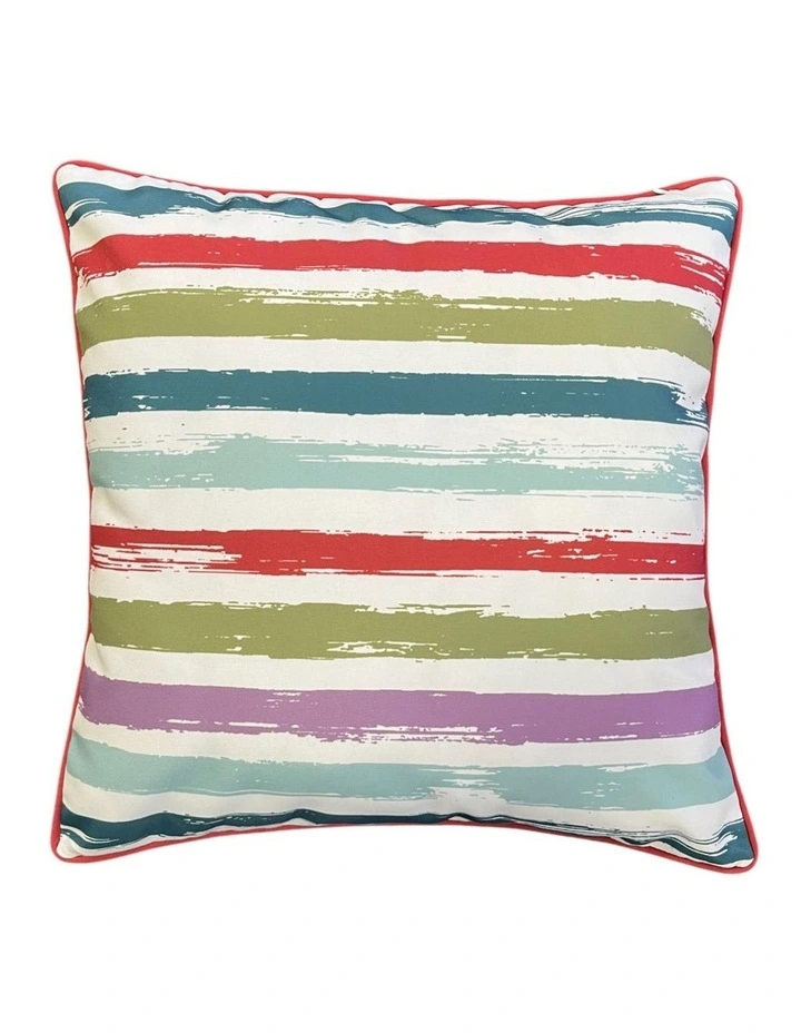 Wattle Outdoor Cushion 50x50x12cm Green & Red Multi image 2