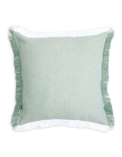 Capri Textured Cushion with Polyester Filling 50x50cm Green