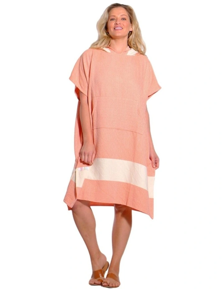 Hooded Beach Towel in Orange image 3
