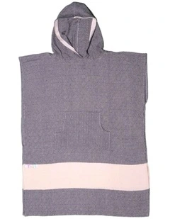 Hooded Beach Towel in Black And White