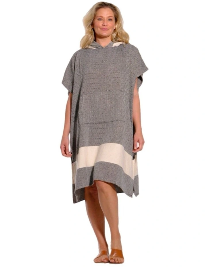 Hooded Beach Towel in Black And White image 3