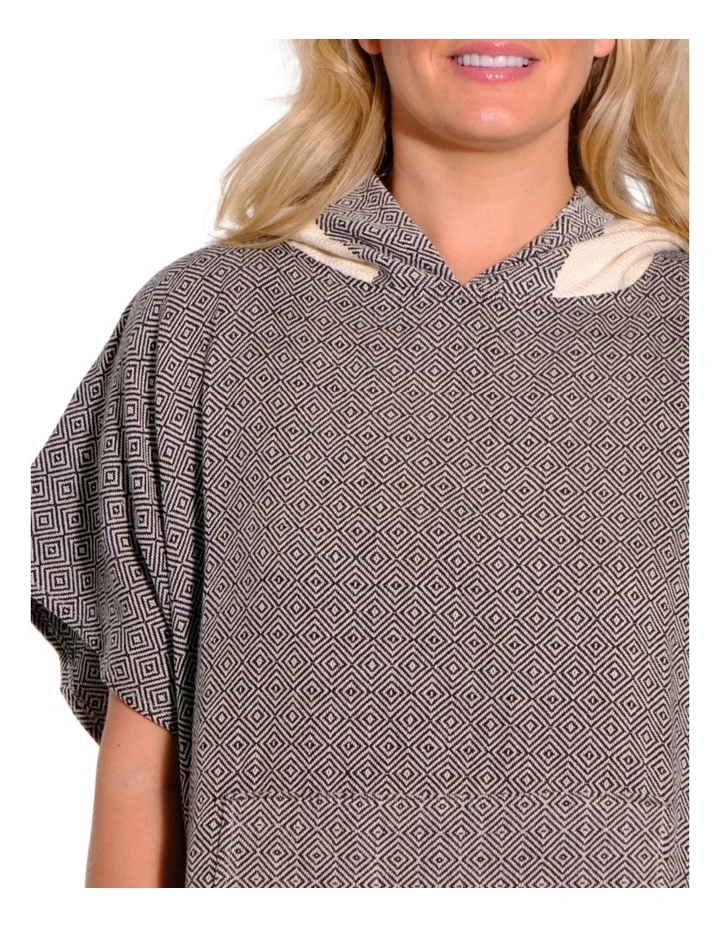 Hooded Beach Towel in Black And White image 5