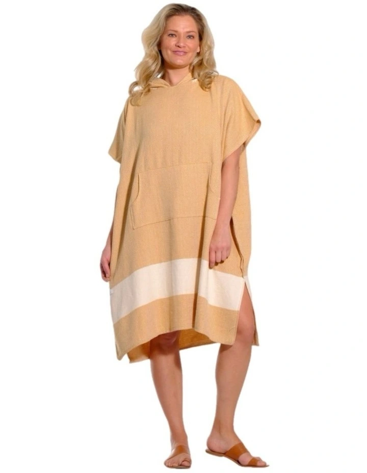 Hooded Beach Towel in Dark Yellow image 3
