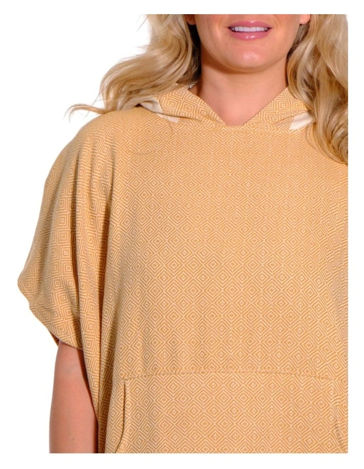 Hooded Beach Towel in Dark Yellow image 5