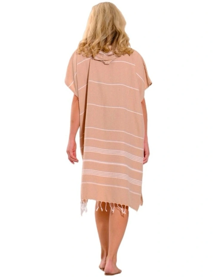 Hooded Beach Towel in Pale Brown image 4