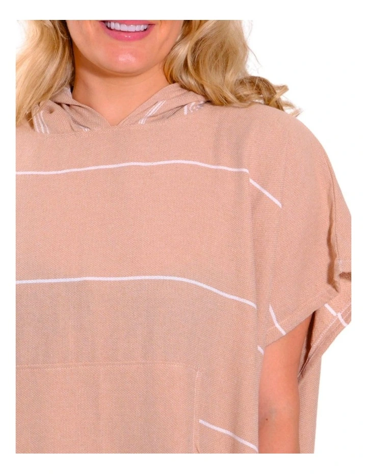 Hooded Beach Towel in Pale Brown image 7
