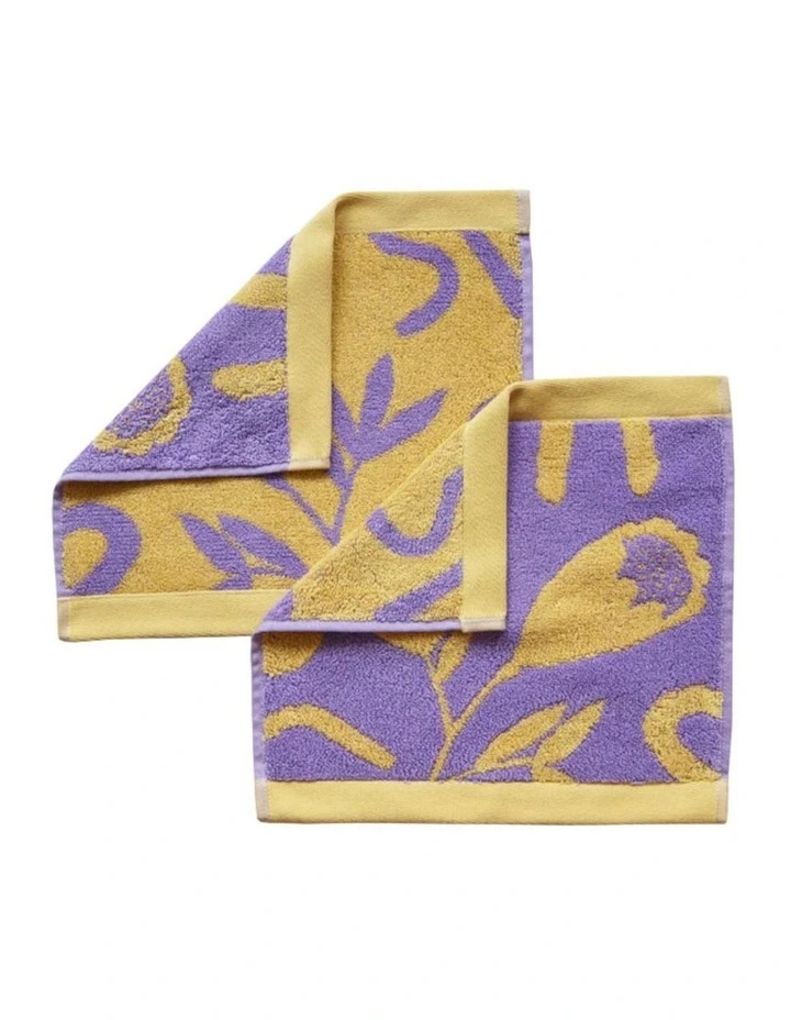 Floral Dreams Face Washer 2 Pack image 1