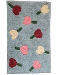 Forget Me Not Bath Mat - Sky