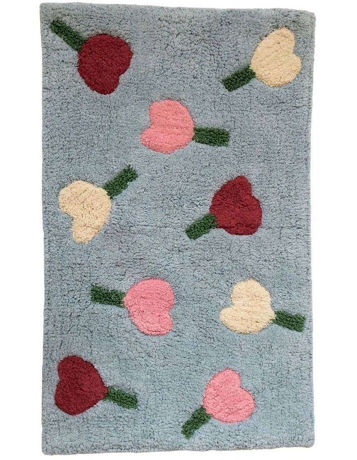 Forget Me Not Bath Mat - Sky image 1