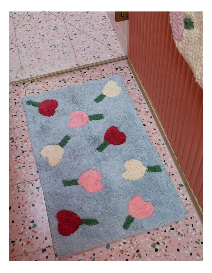 Forget Me Not Bath Mat - Sky image 2