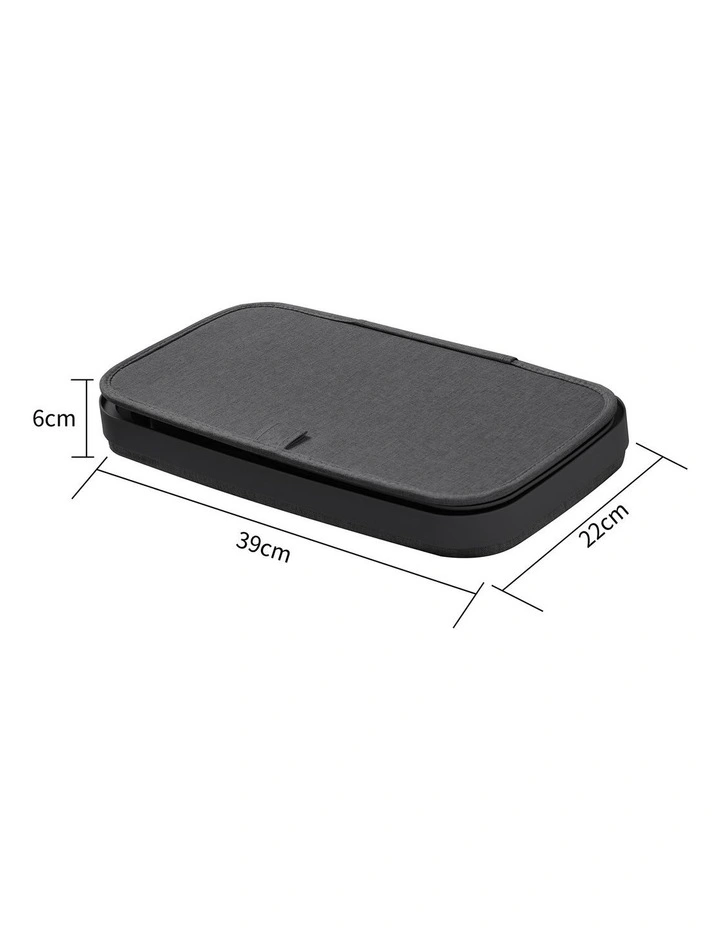 Sherwood Voyager Slim Laundry Hamper 40L Faux Linen 22x39x67cm Slate image 7
