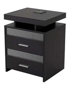 Levede Smart Bedside Table Charging Station Motion Sensor Modern Nightstand
