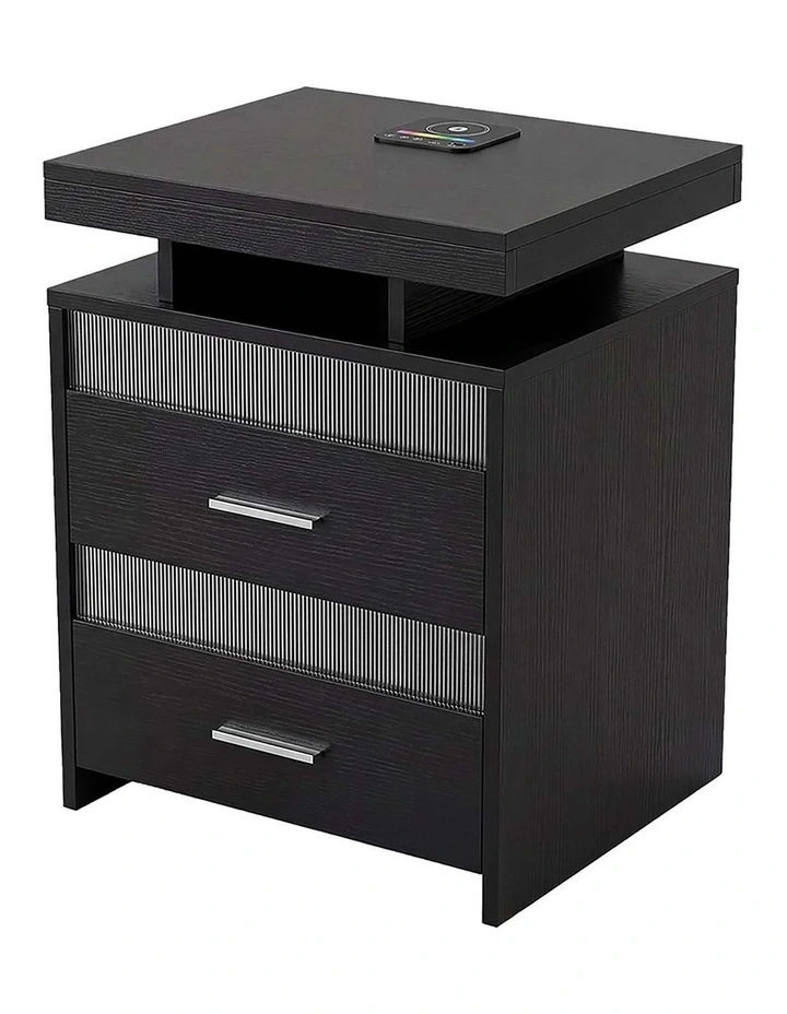 Levede Smart Bedside Table Charging Station Motion Sensor Modern Nightstand image 1