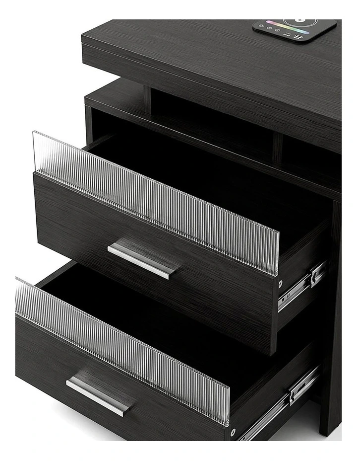 Levede Smart Bedside Table Charging Station Motion Sensor Modern Nightstand image 6