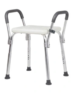 Levede Adjustable Shower Chair Bath Seat with Arms Portable Non Slip Bathroom
