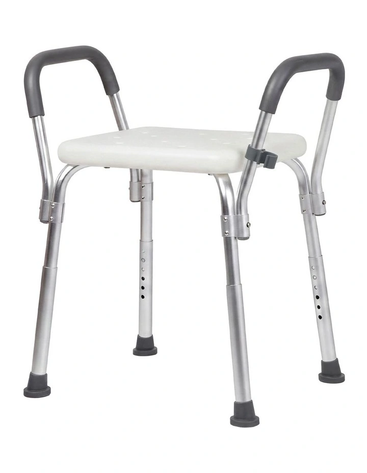 Levede Adjustable Shower Chair Bath Seat with Arms Portable Non Slip Bathroom image 1