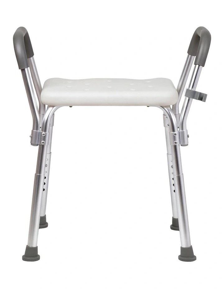 Levede Adjustable Shower Chair Bath Seat with Arms Portable Non Slip Bathroom image 2